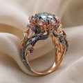 Floral Silver Band Ring