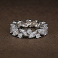 Vintage Marquise Crystals Eternity Ring